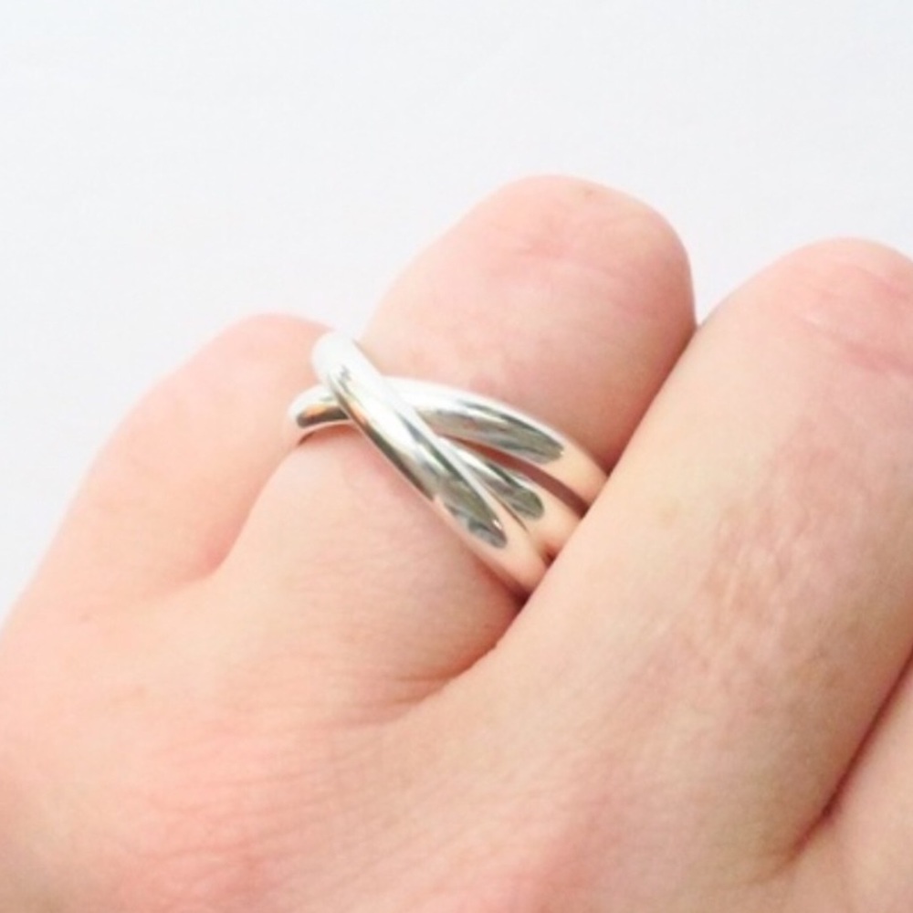 Sterling 3 Loop Ring S925 Silver